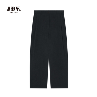 JDV男装春季黑色宽松直筒休闲裤