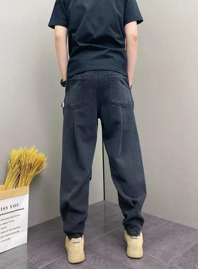 Grinch1928东京衣柜男装工作室净化眼球悟空有货宽松休闲黑色长裤