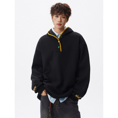 Grinch1928第四十九天男装1807亿万少年jmhomme加绒大码连帽卫衣