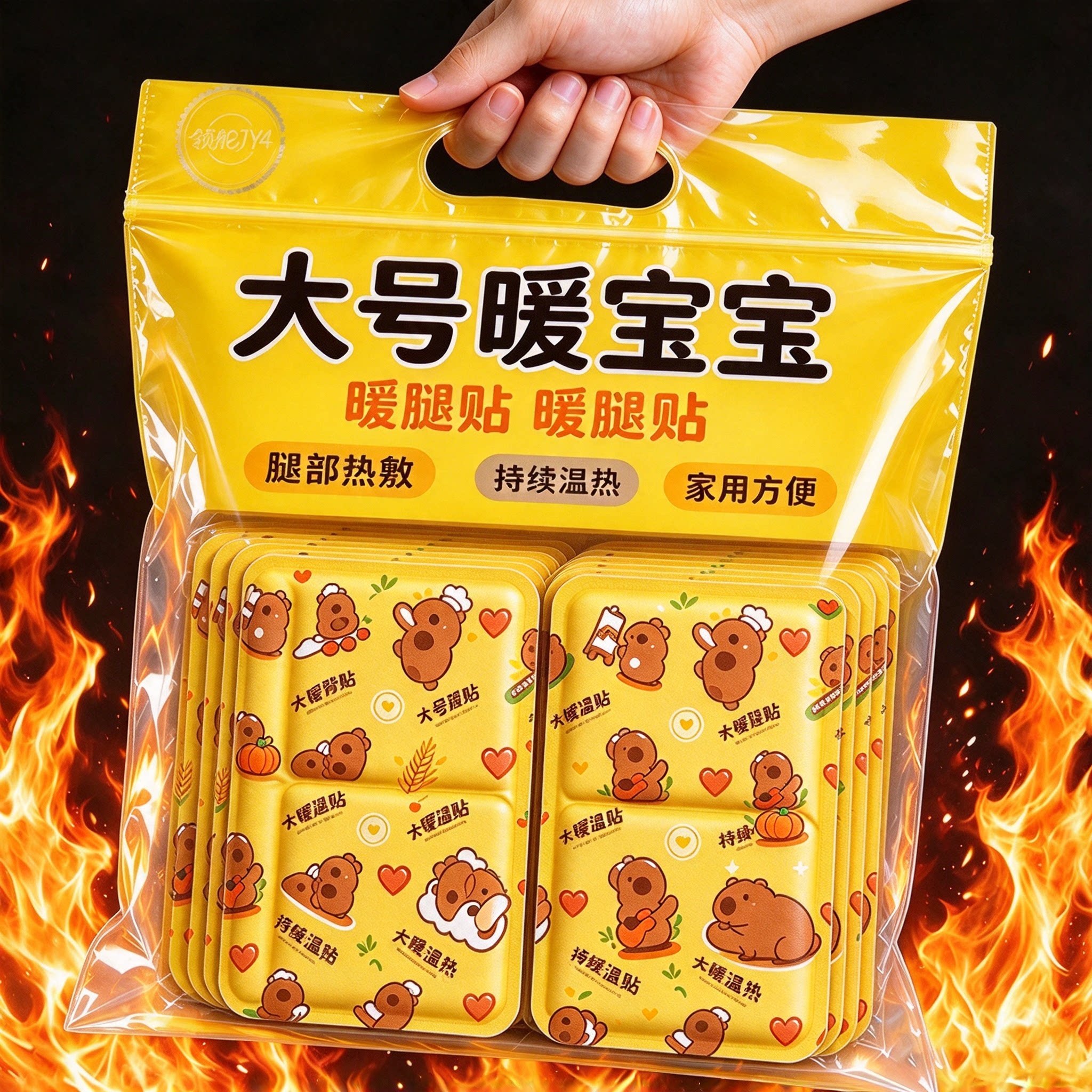 大面积自发热蒸汽暖腿贴
