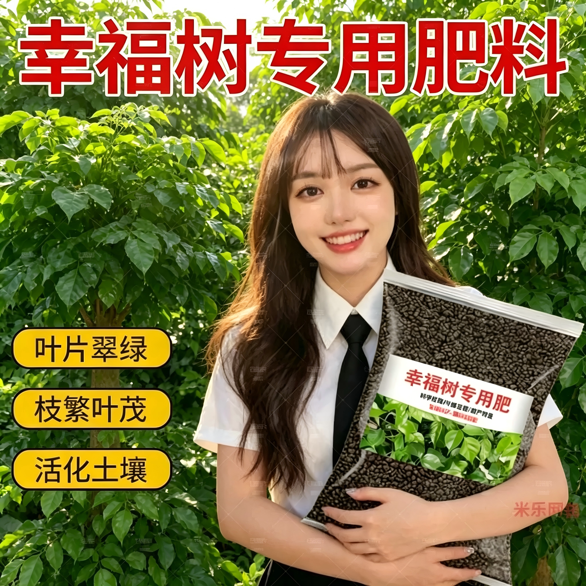 幸福树专用肥料颗粒缓释肥绿植养花室内盆栽植物花卉通用改良土壤