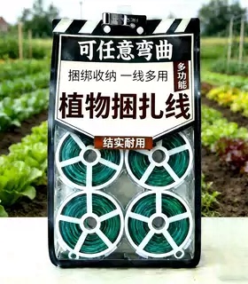 植物捆扎线加粗加长园艺捆绑线600米绿色PE塑料绳耐磨绑材打草绳