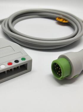 适用迈瑞T5 T8 D6 IPM9800 IMEC10 UMEC12监护仪五导主电缆连接线