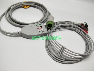 兼容迈瑞UMEC12 IPM9800 IMEC10 D6心电监护仪分体主电缆加连接线