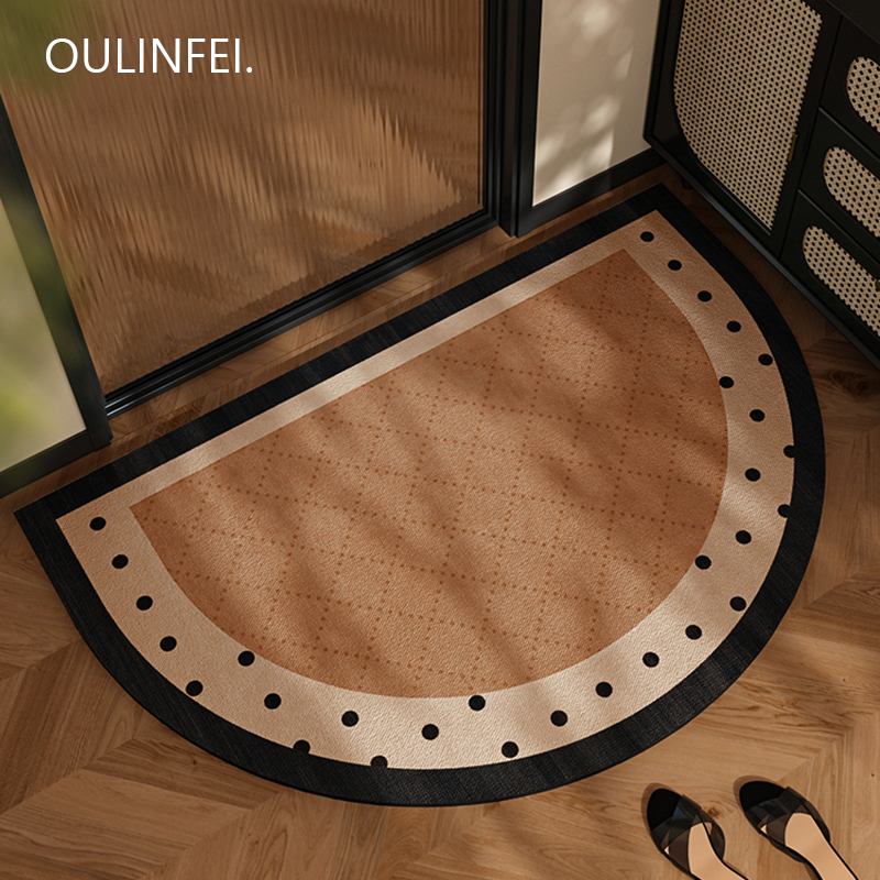 中古复古半圆卫生间浴室地垫防滑
