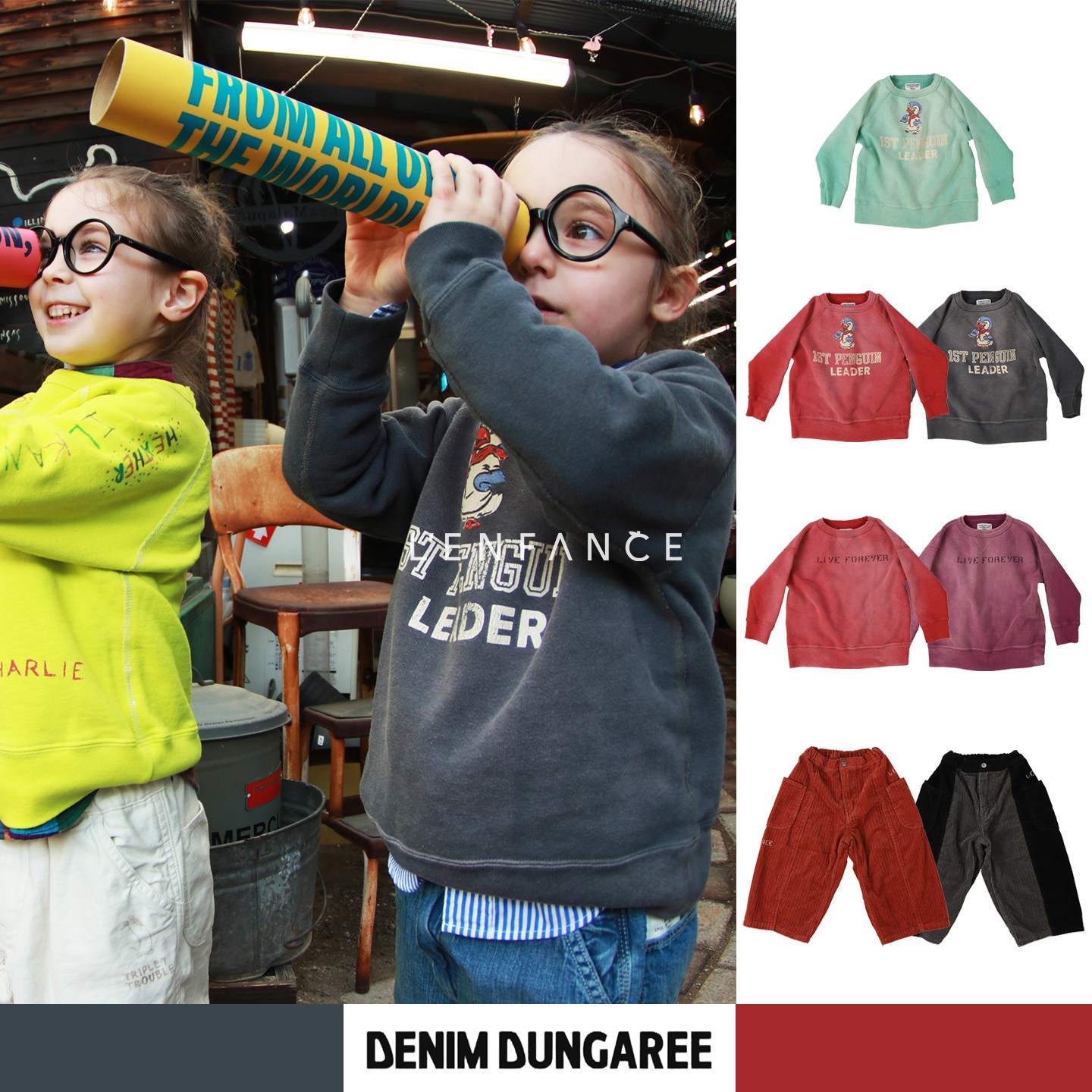 Denimdungaree日本DD企鹅卫衣