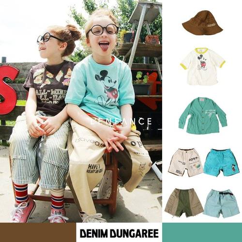 Denimdungaree小矮人T恤短裤