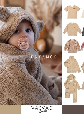 ■LENFANCE 现货 VACVAC 25AW 宝宝有机棉T恤卫衣毛衣连体衣外套
