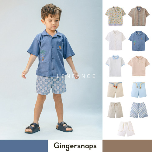 Gingersnaps男童polo衫衬衫短裤