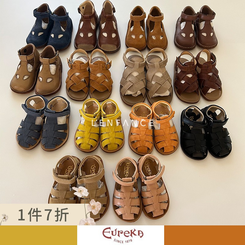Eureka儿童手工罗马凉鞋