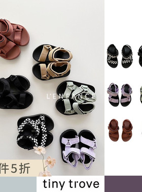 5折■LENFANCE 现货 Tiny Trove 25SS 宝宝儿童百搭软底防滑凉鞋