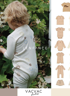 ■LENFANCE 现货 VACVAC 25SS 婴童牛角包连体衣包屁衣短袖短裤