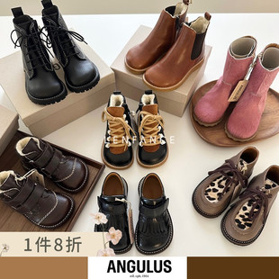 短靴高筒靴 24AW儿童复古舒适皮鞋 8折■LENFANCE国现 丹麦Angulus