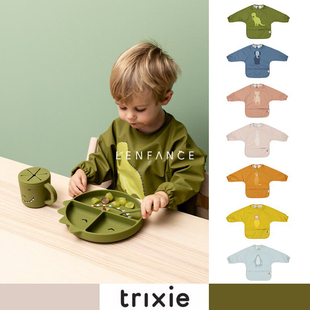 9折■LENFANCE 在途 Trixie 婴幼儿可爱防水防脏长袖罩衣反穿衣
