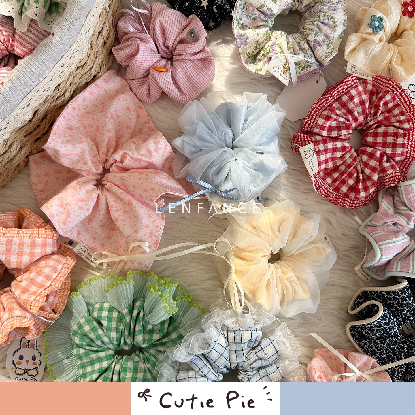 Cutiepie格纹波点手工发圈发饰