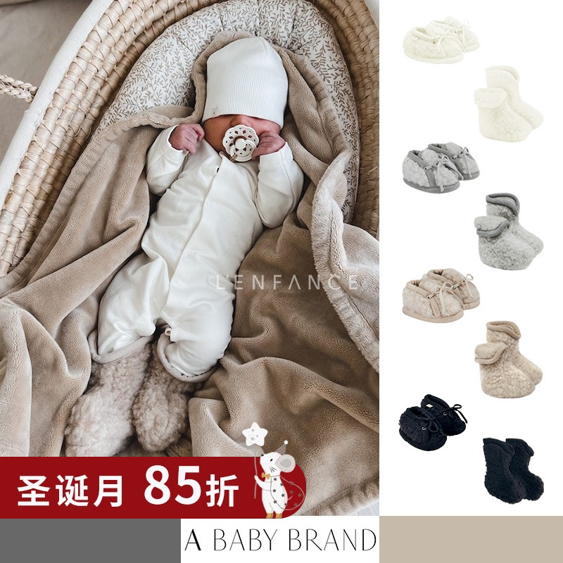 ■LENFANCE 现货 a baby brand 宝宝儿童秋冬纯羊毛鞋套袜套
