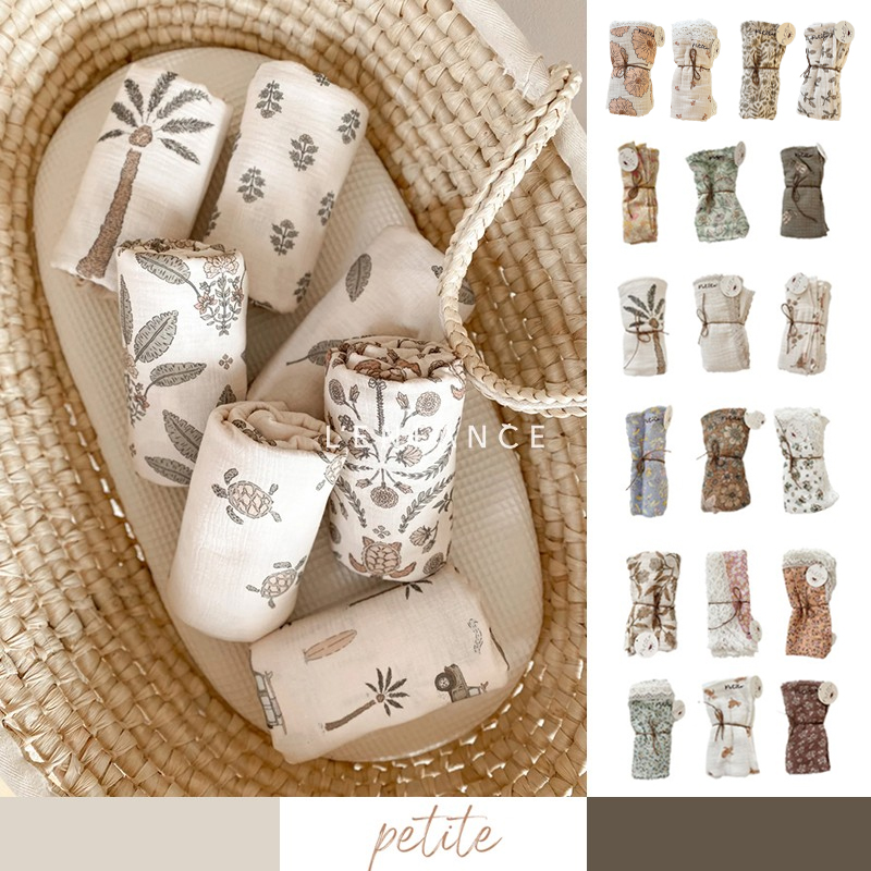 petite纯棉柔软亲肤透气包巾纱巾