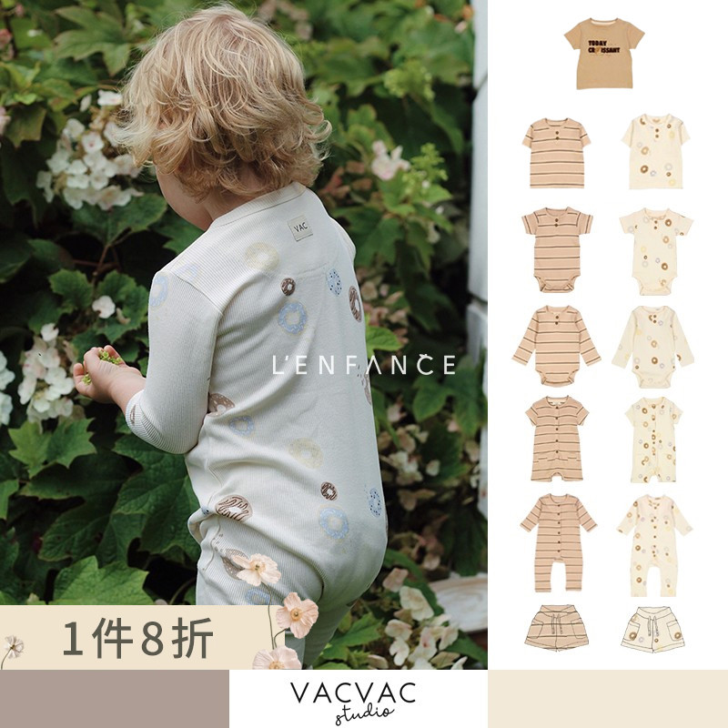 ■LENFANCE 现货 VACVAC 25SS 婴童牛角包连体衣包屁衣短袖短裤