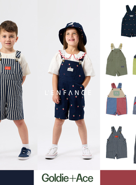95折■LENFANCE 现货 Goldie ace 26SS 儿童春夏百搭牛仔背带裤