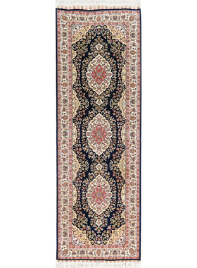 天匠手工真丝地毯别墅大宅玄关地毯无甲醛易打理地毯61x183cm