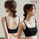 背心式 固定杯U型美背纯色小胸聚拢无钢圈运动棉内衣吊带文胸罩女