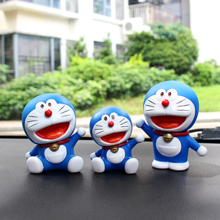 卡通叮当机器猫汽车摆件网红车上公仔创意中控台车载装饰桌面玩偶