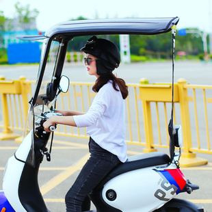 电动车新款雨棚遮阳伞防风摩托车挡风罩电瓶车遮雨棚挡雨棚遮阳篷