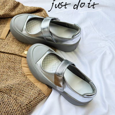 爆款防滑单鞋厚底透气魔术贴韩版