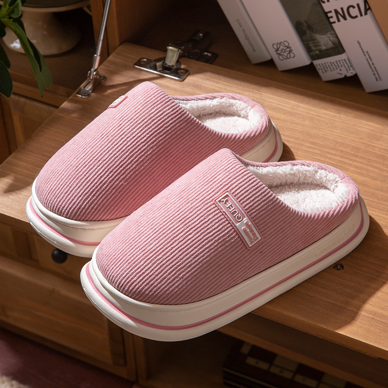 棉拖鞋2025秋冬季新款加绒保暖加厚家居室内防滑毛绒情侣棉拖鞋