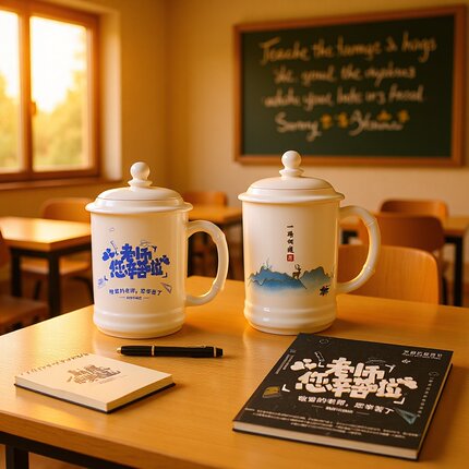 盾山陶瓷品牌陶瓷茶杯套装学生元旦礼物送礼高端创意精致礼盒o5
