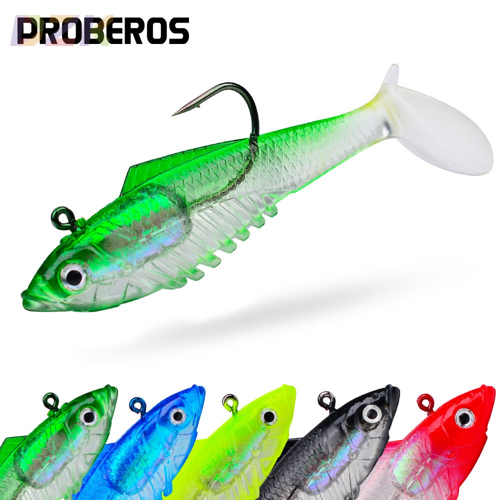 路亚包铅鱼 11g 19gT尾软饵路亚饵 海钓船钓仿生假饵海鲈鱼软鱼o5