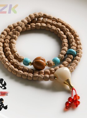 热振百香籽菩提手串设计款108颗长条项链男士绕指柔文玩佛珠手o1