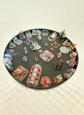 3D FDM和光固化树脂混合打印模型红色警戒场景模型