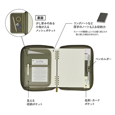 日本kleid多功能手帐包本册收纳大容量拉链包文具整理便携内胆包