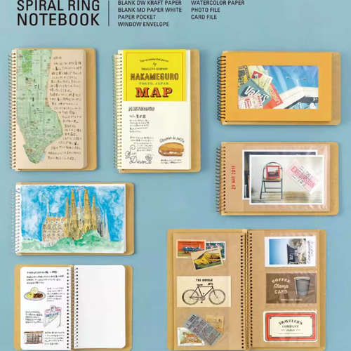 日本TRC原装金属线圈笔记本TN袋鼠本收纳本随身记事本子简约ins风