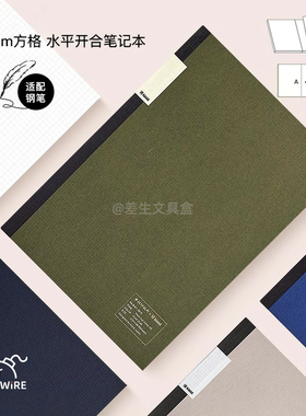 Kleid 中村印刷所联名2mm方格笔记本180度平摊内页钢笔高级专用纸