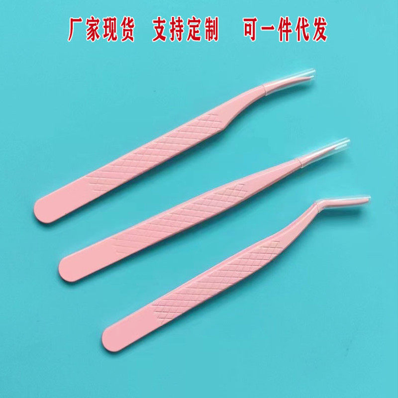 专业美睫师沙龙用海豚金羽开花镊子嫁接睫毛精准工具