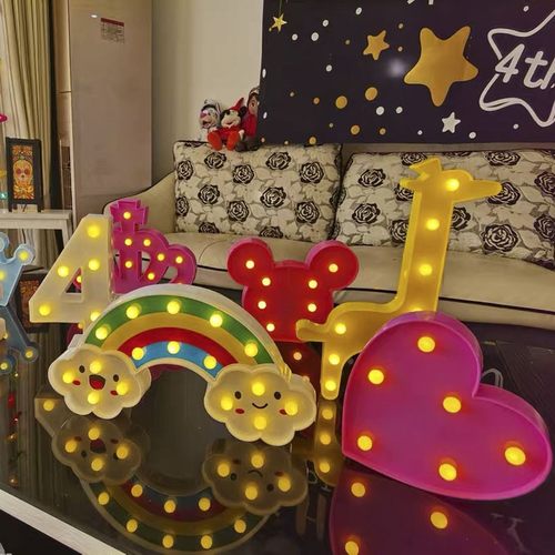 彩虹笑脸云朵房间装饰灯温馨