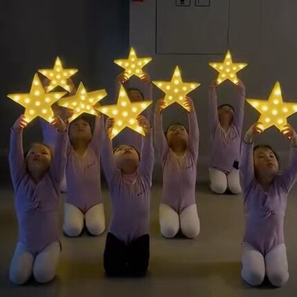 《送你一颗小星星》可加松紧带星星灯舞台五角星幼儿园表演道具