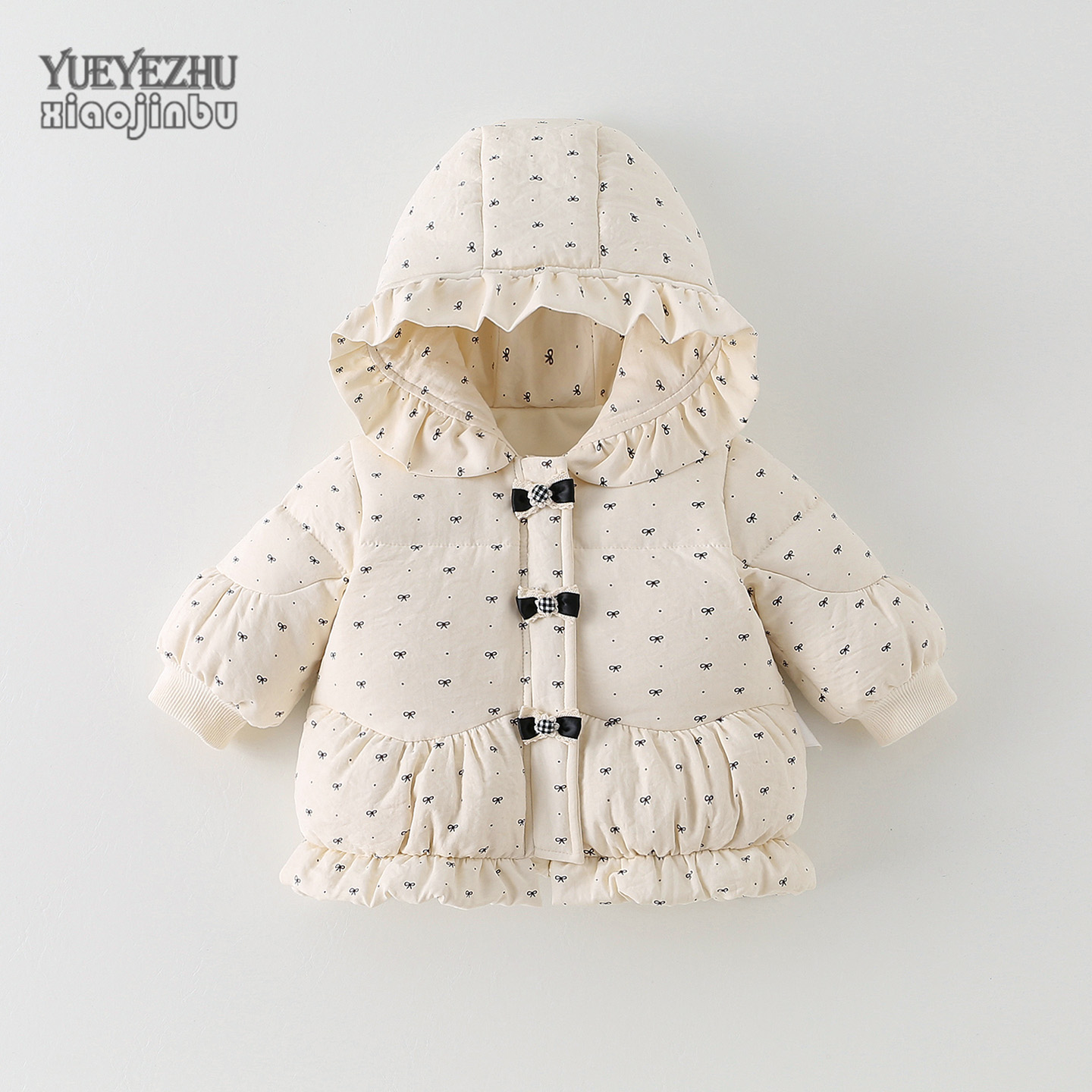 婴幼儿冬季韩版蝴蝶结羽绒服