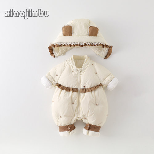 婴幼儿冬季羽绒洋气连体哈衣
