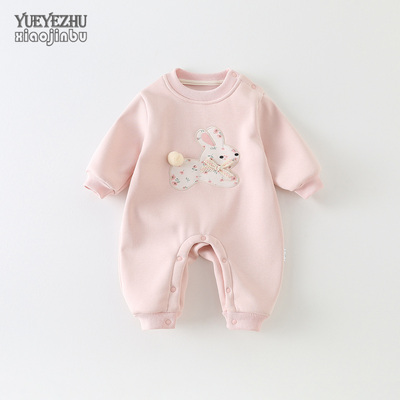 婴幼儿秋冬一体绒哈衣