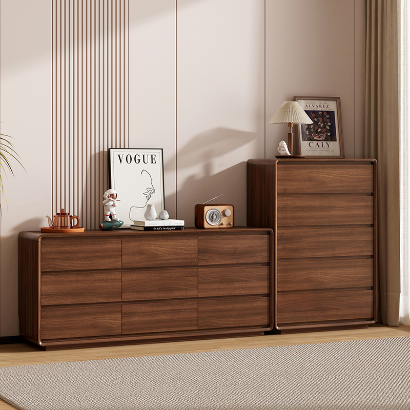 北欧斗柜卧室收纳储物柜床尾衣帽收纳柜简约现代抽屉式客厅边柜