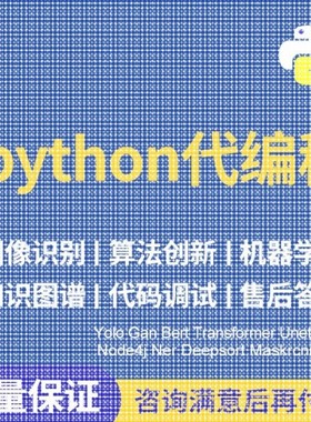 python代编程深度学习机器指导爬虫数据抓取跑通编写调试代码接单