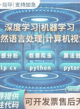 Python机器深度学习代做自然语言处理数据挖掘opencv图像神经网络