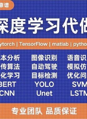 python代编程深度学习算法机器学习强化学习神经网络NLP目标检测