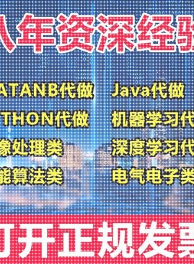 matlab代码帮做代编程序代做python覆现算法彷真编写图像信号处理