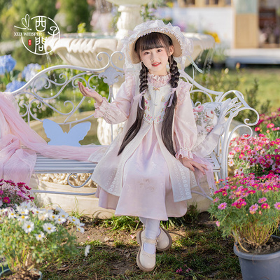 西子问女童春秋新款国风原创套装