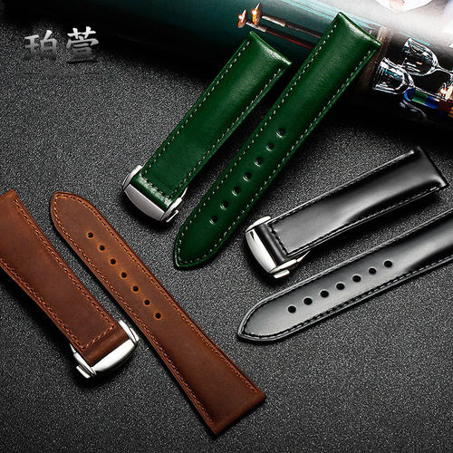 手工定制真皮表带适配男绿水鬼