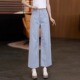 小个子九分冰丝百搭直筒裤 流行薄款 子 女2025夏季 天丝棉休闲阔腿裤